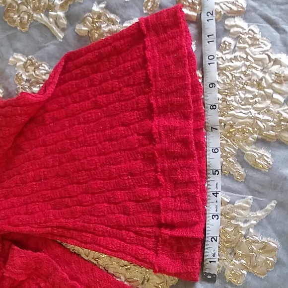 SOLD. Free People Slouchy Baja Babe Hacci Red Hooded Cardigan. As New. No Tag - Picture 15 of 16